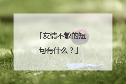 友情不散的短句有什么?