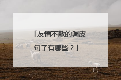 友情不散的调皮句子有哪些?