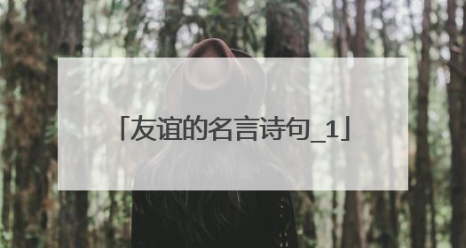 友谊的名言诗句_1