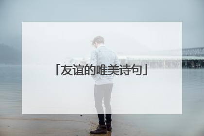 友谊的唯美诗句