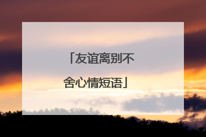 友谊离别不舍心情短语
