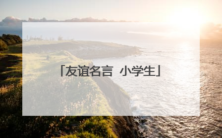 友谊名言 小学生