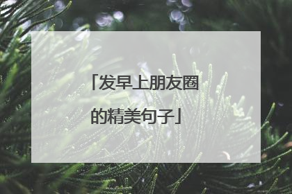 发早上朋友圈的精美句子