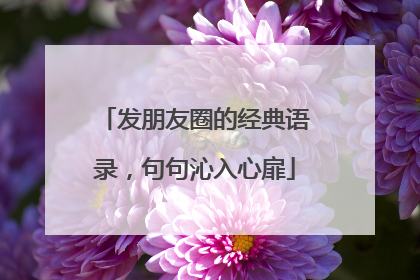 发朋友圈的经典语录,句句沁入心扉