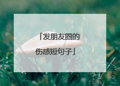 发朋友圈的伤感短句子