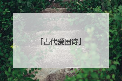 古代爱国诗