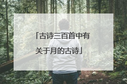 古诗三百首中有关于月的古诗