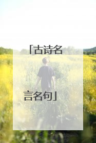 古诗名言名句