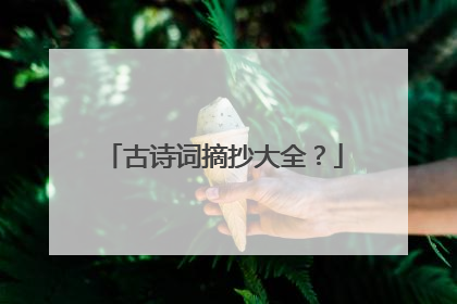 古诗词摘抄大全?