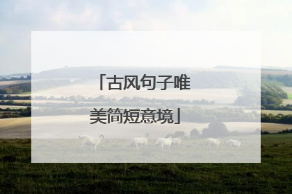 古风句子唯美简短意境