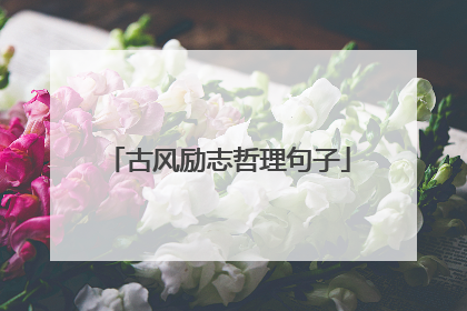 古风励志哲理句子