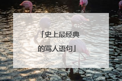 史上最经典的骂人语句