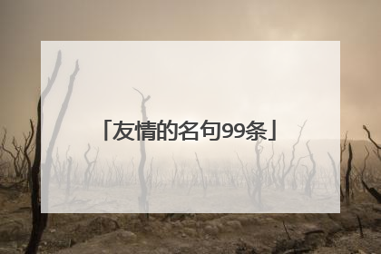 友情的名句99条