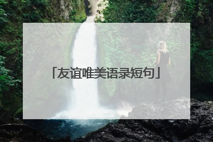 友谊唯美语录短句