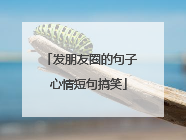 发朋友圈的句子 心情短句搞笑