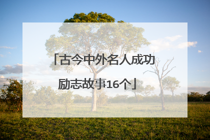 古今中外名人成功励志故事16个