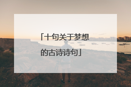 十句关于梦想的古诗诗句
