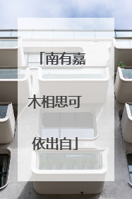 南有嘉木相思可依出自