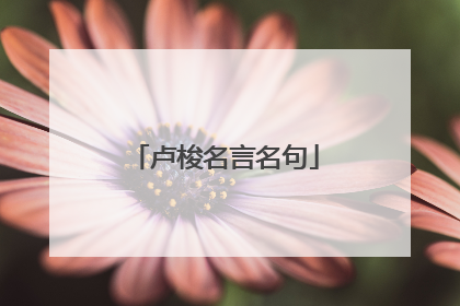 卢梭名言名句