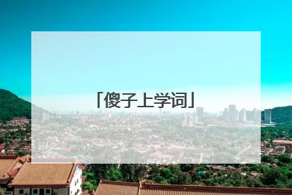 傻子上学词
