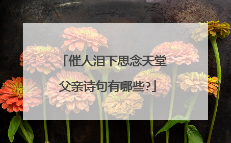 催人泪下思念天堂父亲诗句有哪些?