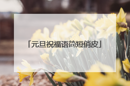 元旦祝福语简短俏皮