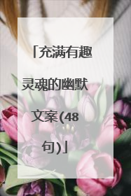 充满有趣灵魂的幽默文案(48句)