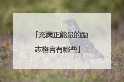 充满正能量的励志格言有哪些