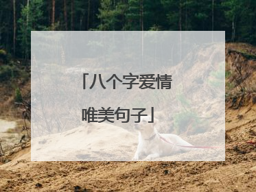 八个字爱情唯美句子