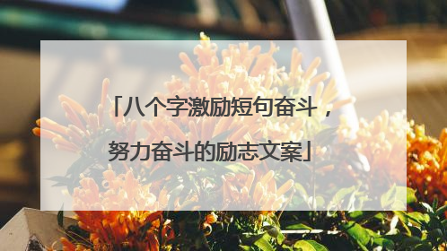 八个字激励短句奋斗,努力奋斗的励志文案