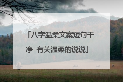 八字温柔文案短句干净 有关温柔的说说