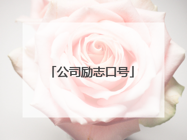 公司励志口号