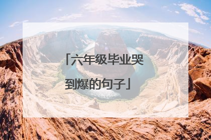 六年级毕业哭到爆的句子