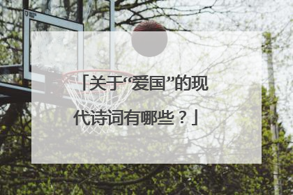 关于“爱国”的现代诗词有哪些?