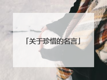 关于珍惜的名言