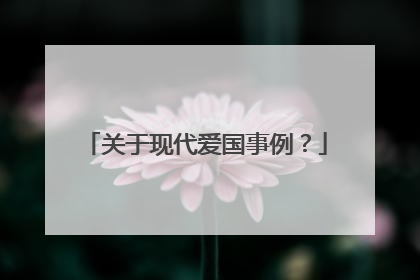 关于现代爱国事例?