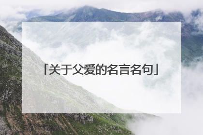 关于父爱的名言名句