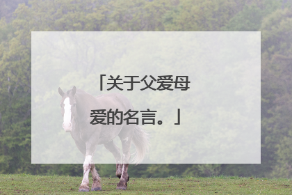 关于父爱母爱的名言。