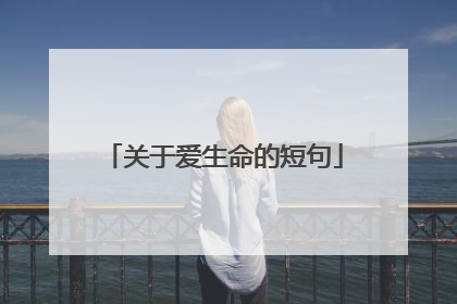 关于爱生命的短句