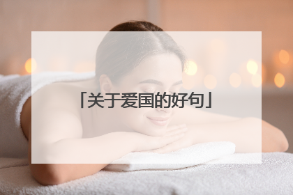 关于爱国的好句