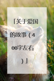 关于爱国的故事(400字左右)
