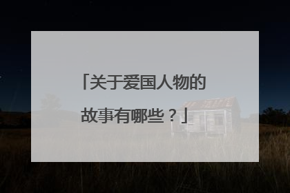 关于爱国人物的故事有哪些？