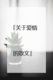 关于爱情的散文