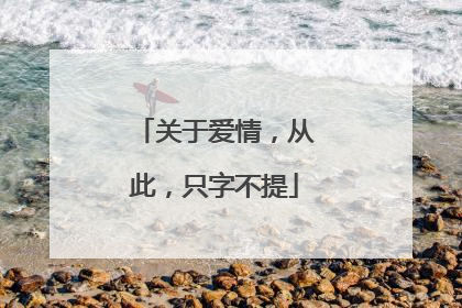 关于爱情,从此,只字不提