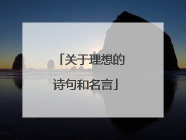 关于理想的诗句和名言