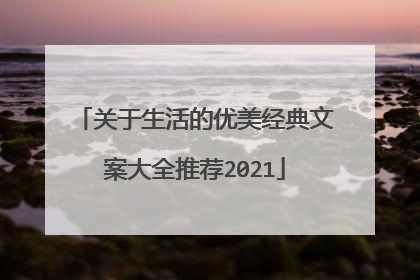 关于生活的优美经典文案大全推荐2021