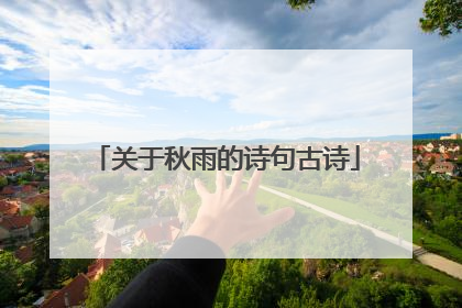 关于秋雨的诗句古诗