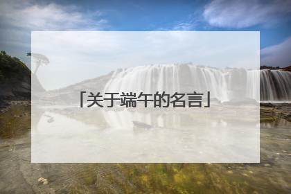 关于端午的名言