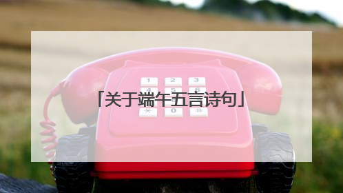关于端午五言诗句