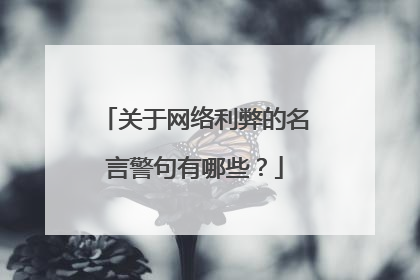 关于网络利弊的名言警句有哪些?